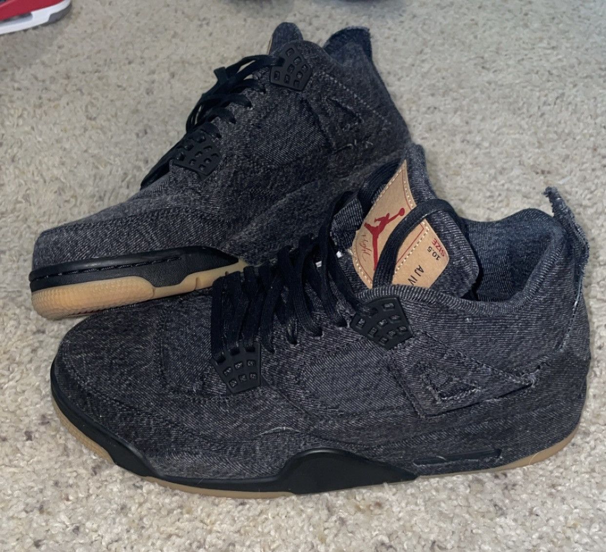 distressed jordan 4 levi