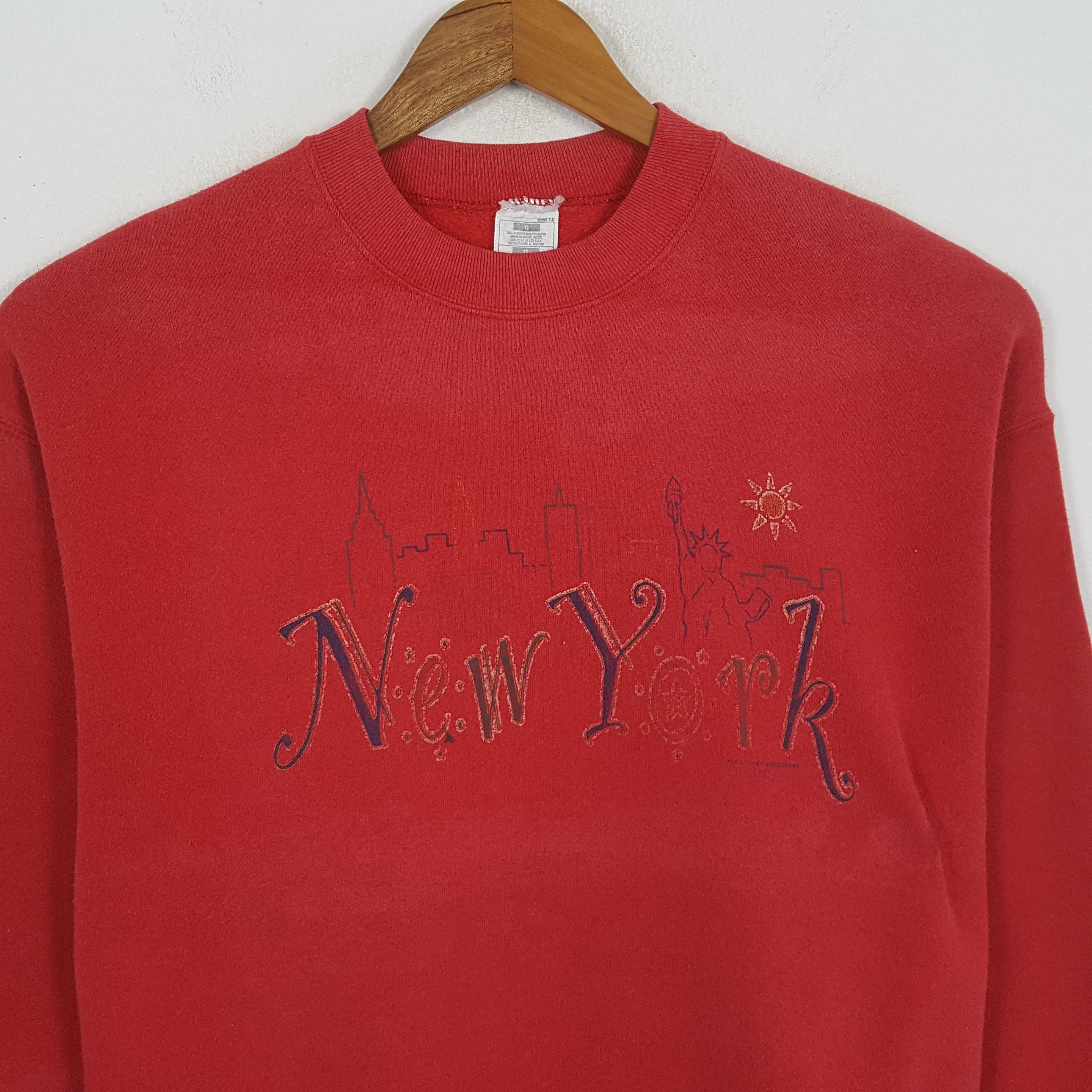 Vintage Vintage NEW YORK American Streetwear Style Sweatshirt Size US L / EU 52-54 / 3 - 2 Thumbnail