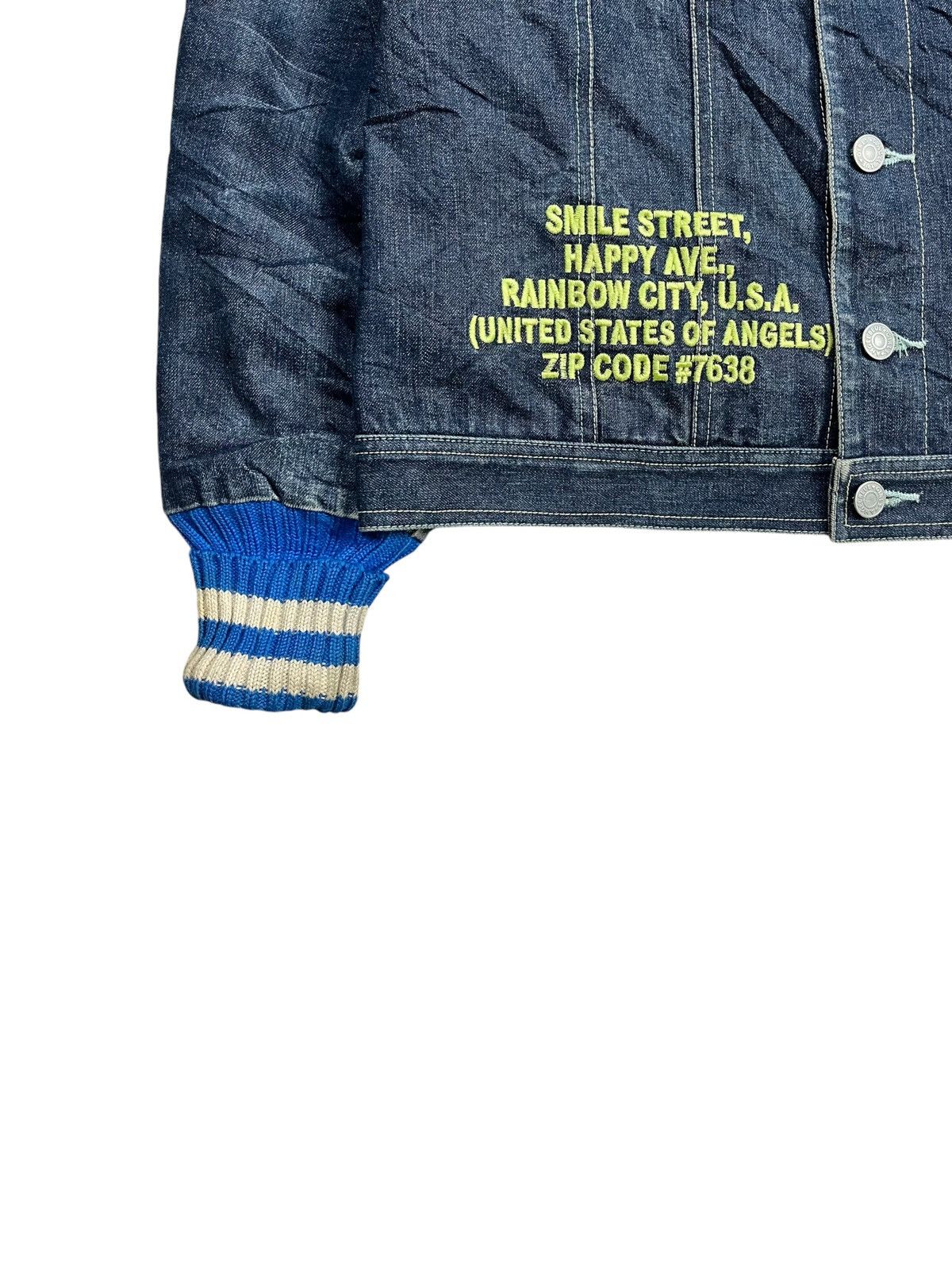 Angel Blue 2000s Angel Blue - Hybrid Knitted & Denim Jacket Size L / US 10 / IT 46 - 11 Thumbnail