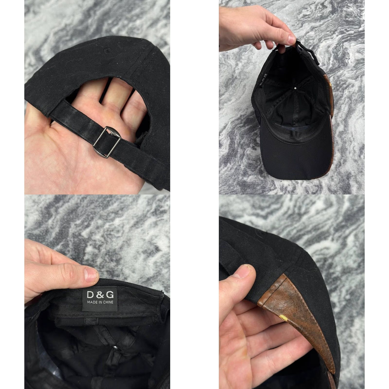 Dolce & Gabbana VINTAGE Dolce&Gabbana Big Embroidered Logo Cap Hat DG 90s Men One Size Black Size ONE SIZE - 8 Thumbnail
