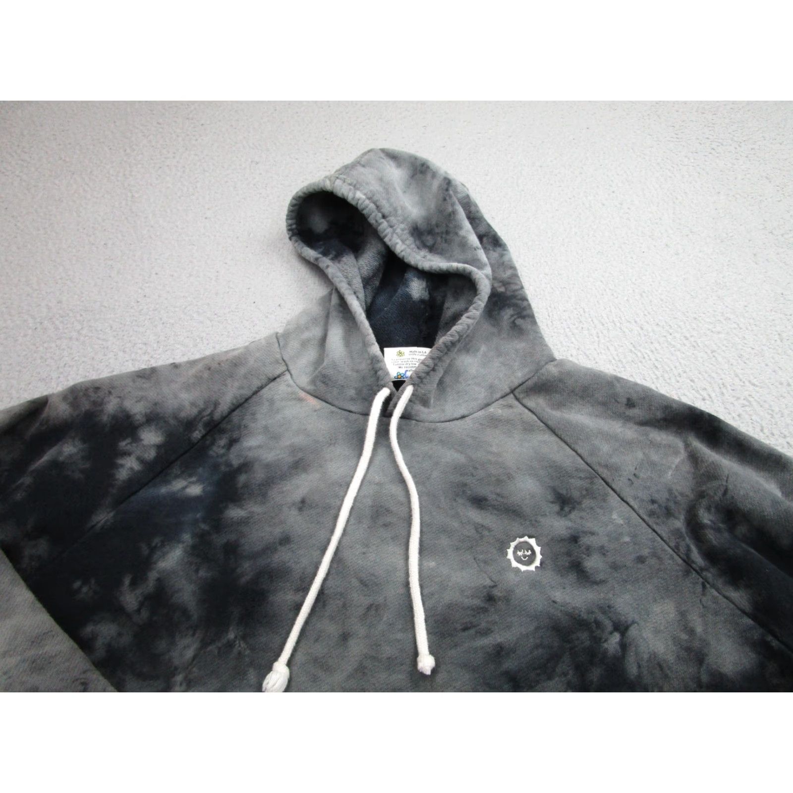 Vintage BIG BUD Hoodie Mens Large Gray Tie Dye Pullover Graphic Print Streetwear Size US L / EU 52-54 / 3 - 2 Thumbnail