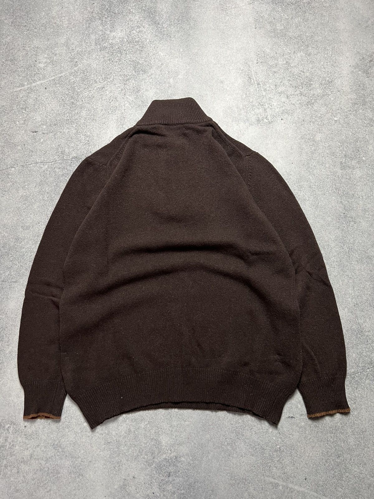 Boggi Vintage Boggi Faded 1/4 Zip Old Money Wool Knit Sweater Size US L / EU 52-54 / 3 - 9 Thumbnail