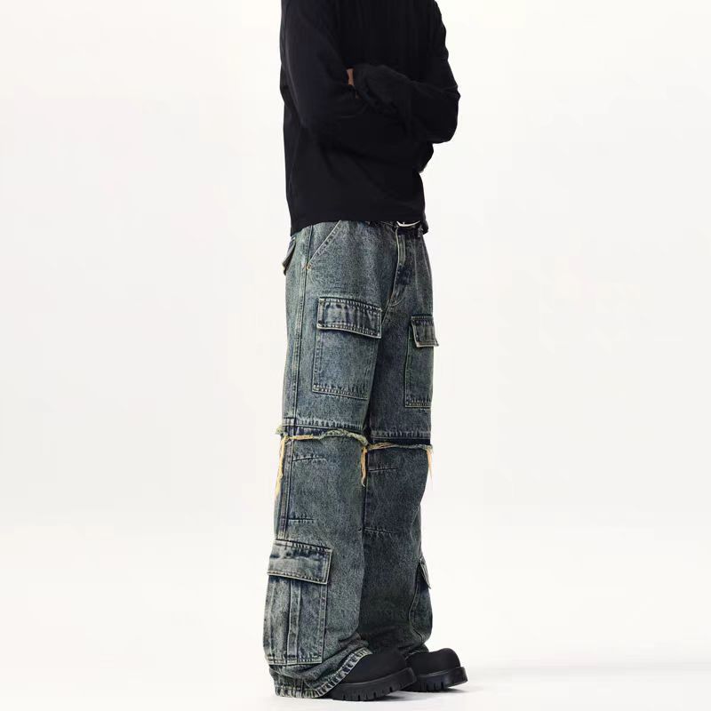 Japanese Brand × Jean Vintage Washed Straight Micro Flare Work Loose Jeans Size US 30 / EU 46 - 2 Thumbnail
