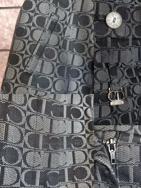 Dior Dior Black Cotton Blend Embroidered Casual Pants . Size 28" / US 6 / IT 42 - 7 Thumbnail