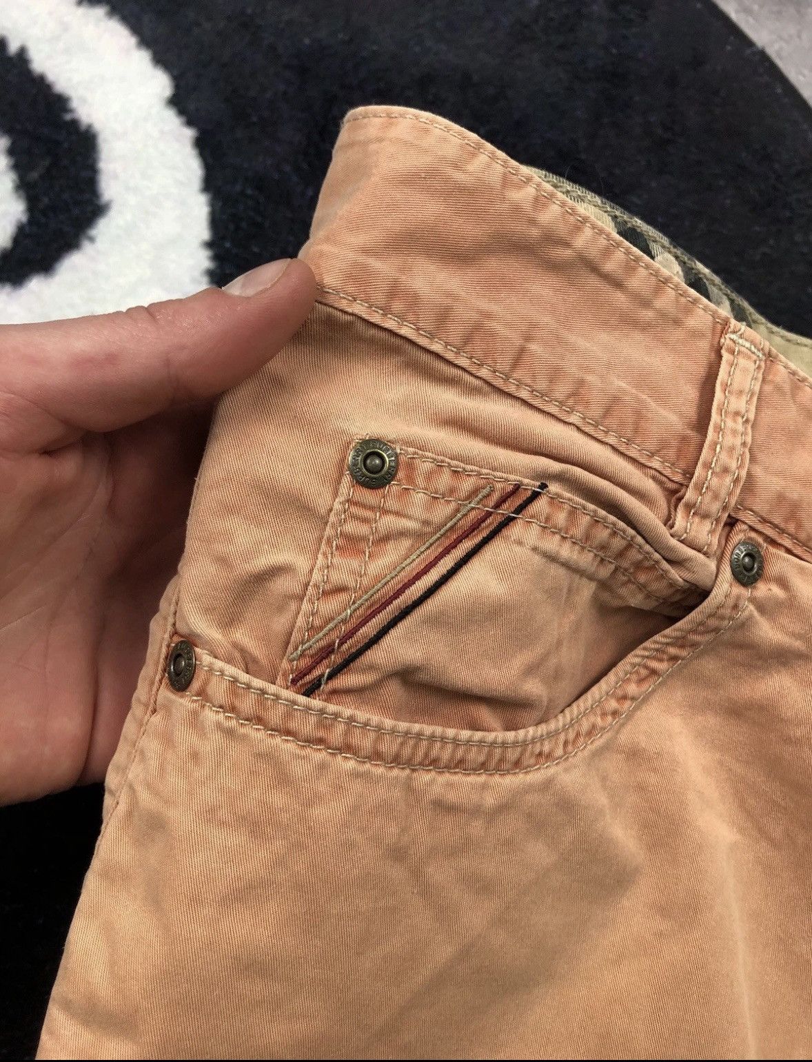 Burberry BURBERRY Vintage Streetwear Luxury Orange Pants Y2k Woman's Size 29" - 16 Thumbnail