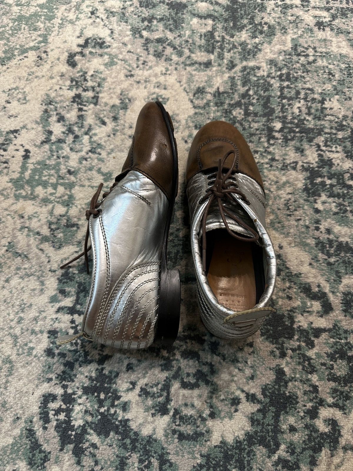 C.P. Company C.P. Company x Pantofola D'oro Oxford Leather Silver Shoes Size US 5 / EU 37 - 7 Thumbnail