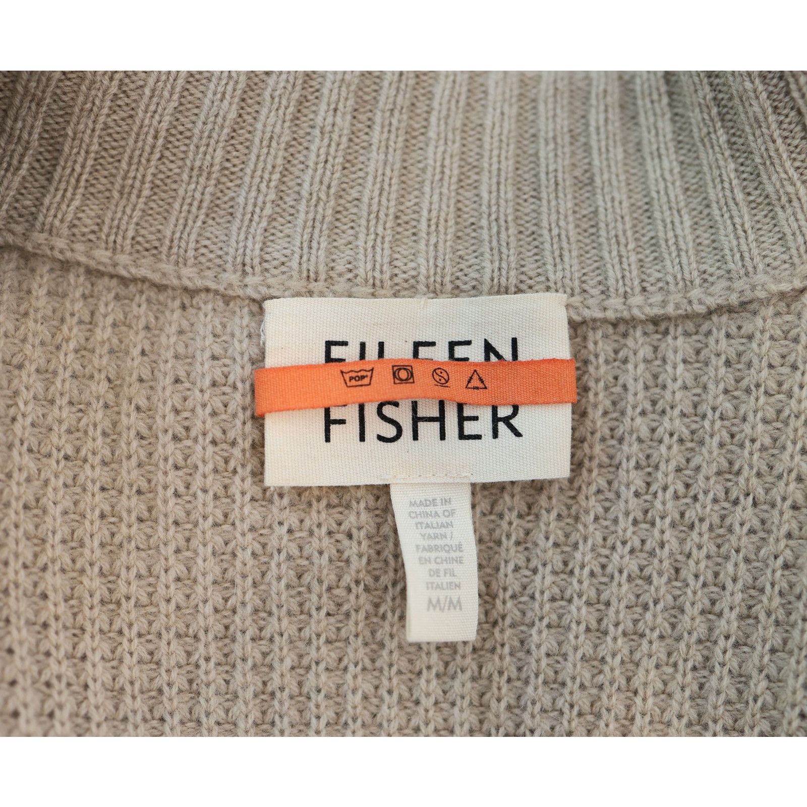 Eileen Fisher EILEEN FISHER Open Front Waffle Knit Cardigan Sweater Sz M Size M / US 6-8 / IT 42-44 - 5 Thumbnail