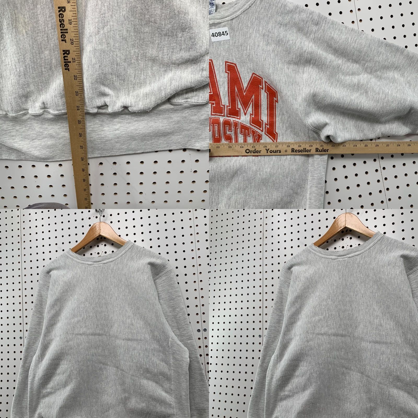 Champion VINTAGE Champion Shirt Mens XL Gray 90s Miami University Sweatshirt Reverse Weave 5x28 Size US XL / EU 56 / 4 - 10 Thumbnail