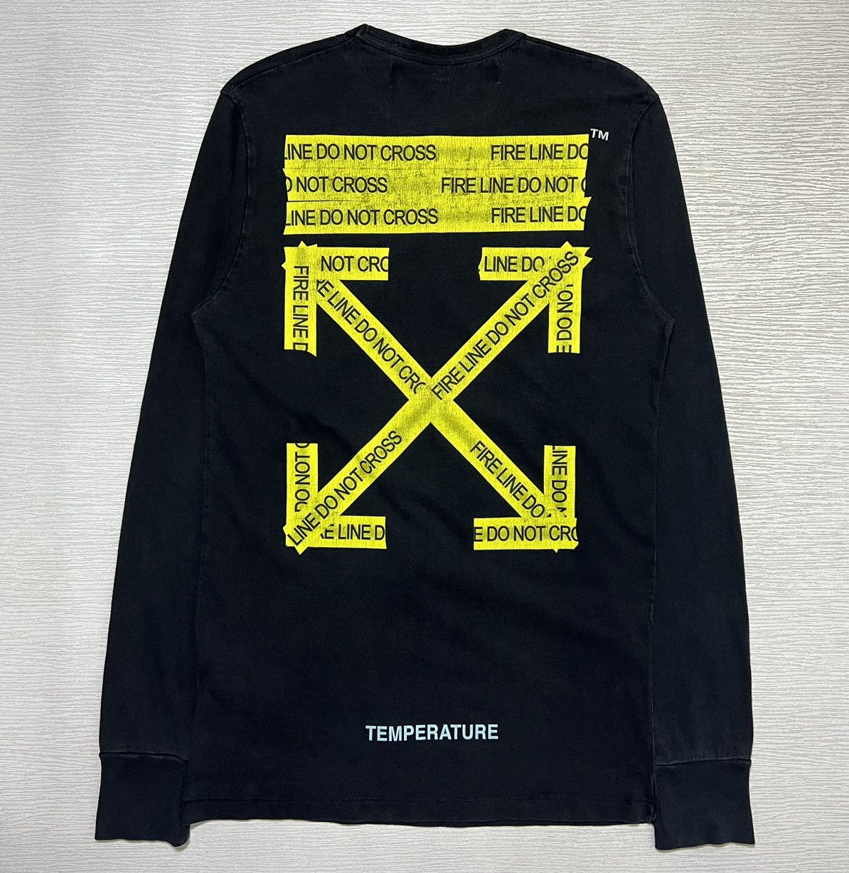 Off-White Off-White - Long Sleeve Firetape Tee Size US S / EU 44-46 / 1 - 3 Thumbnail