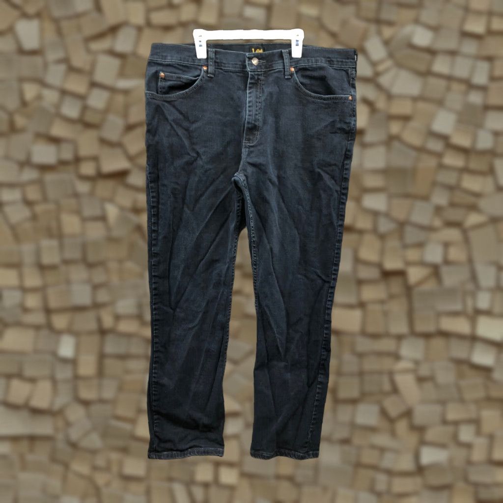 Lee Lee Jeans 38x32 Mens Mid Rise Straight Leg Dark Wash Blue Denim Jeans Size US 38 / EU 54 - 1 Thumbnail