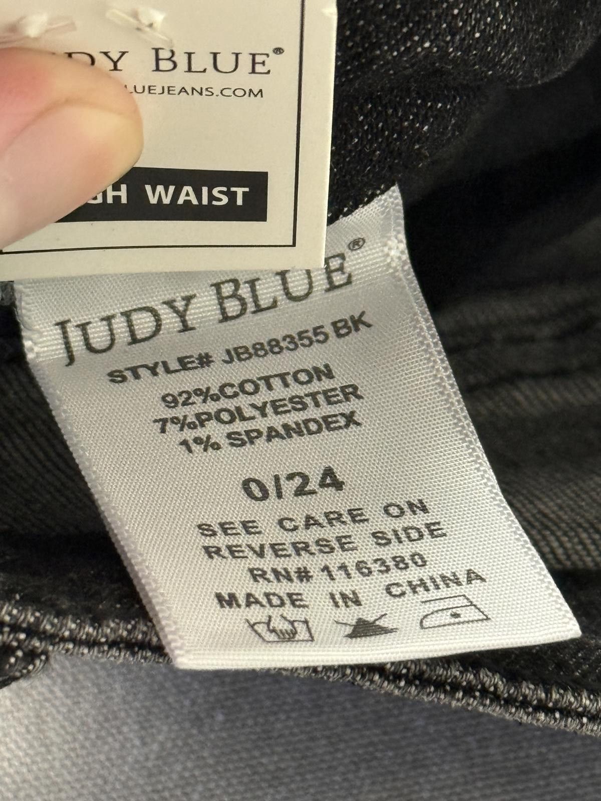 Other Judy Blue Jeans High Waist Washed Black Button Wide Leg 0/24 Size 24" / US 00 / IT 34 - 5 Thumbnail