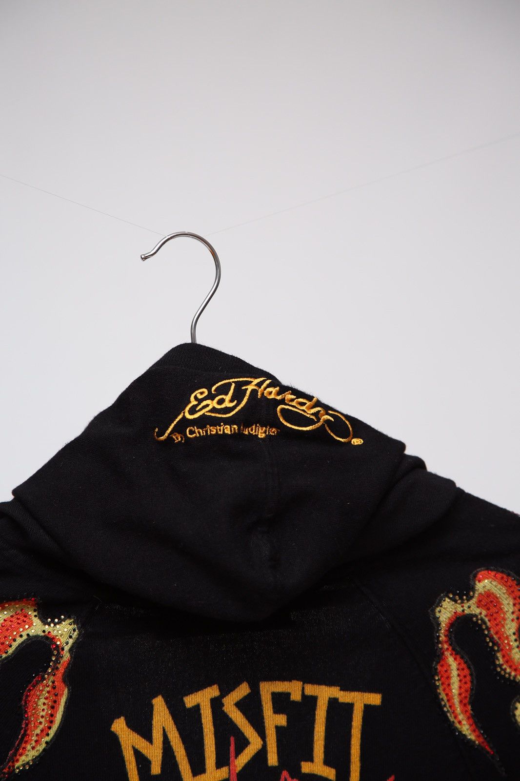 Christian Audigier × Ed Hardy Ed Hardy Dress Hoodie Flames Size XS / US 0-2 / IT 36-38 - 5 Thumbnail