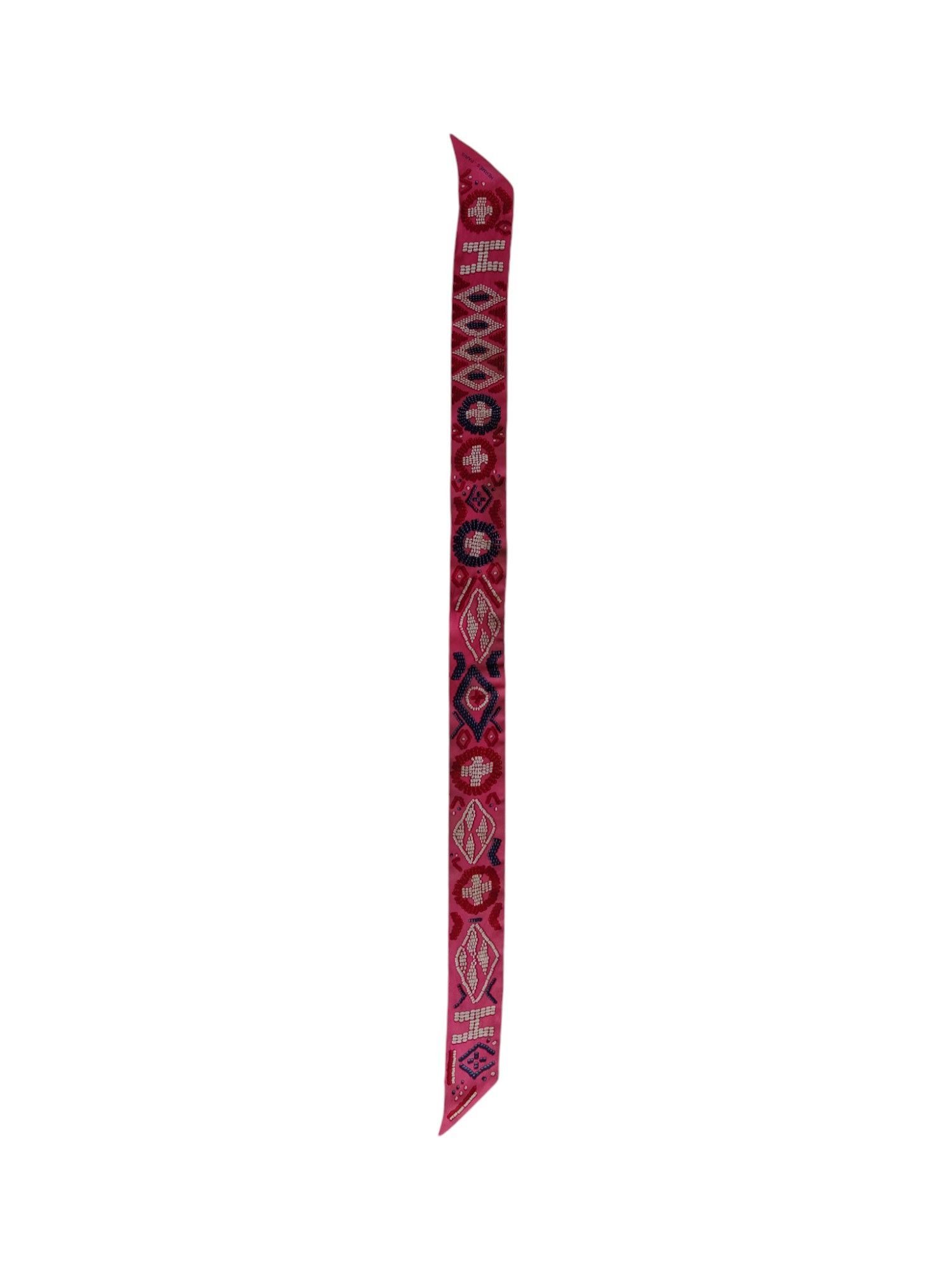 Hermes Dark Pink Twilly Scarf Size ONE SIZE - 5 Thumbnail