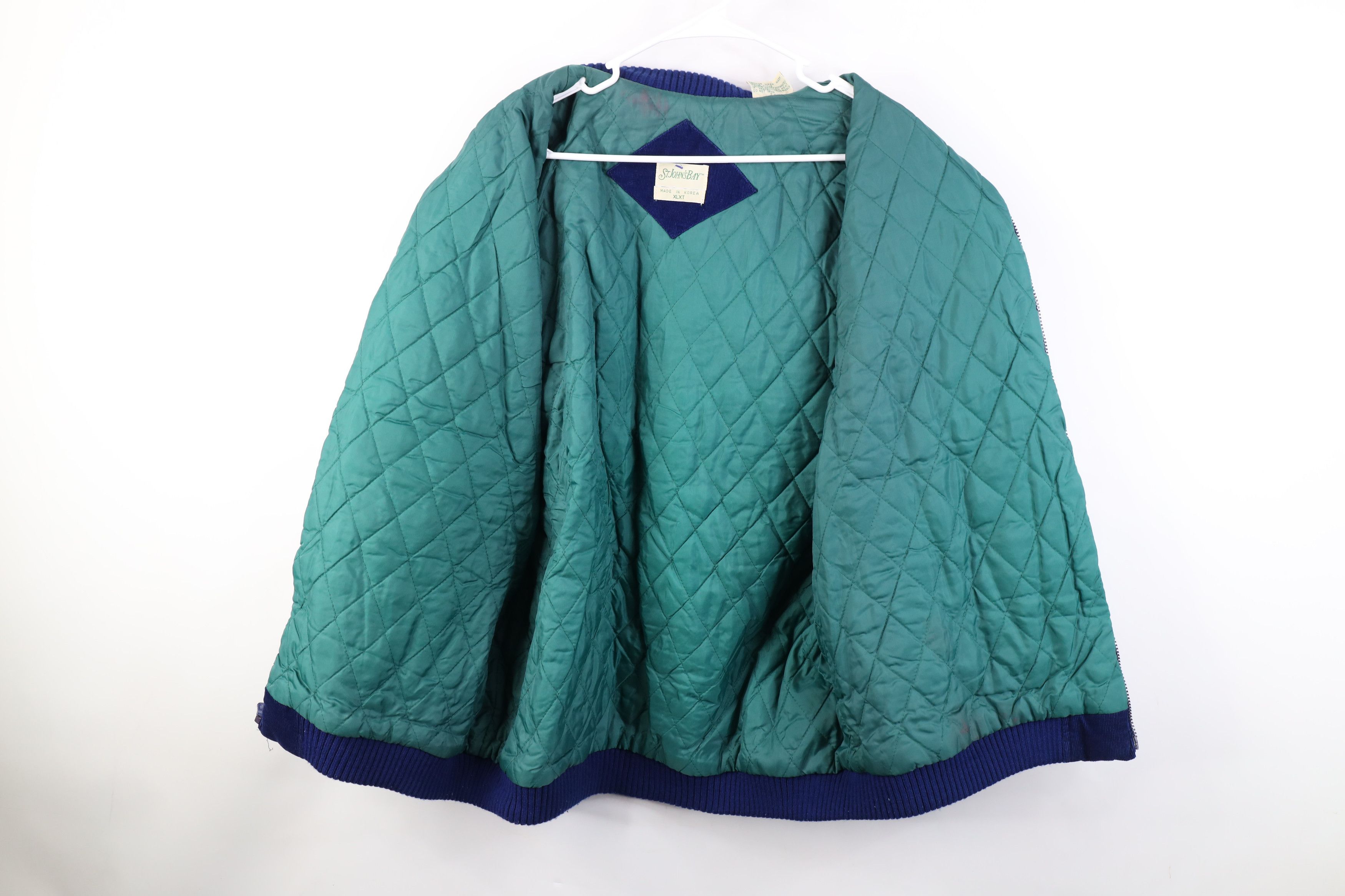 Vintage Vintage 90s Streetwear Quilted Corduroy Vest Jacket Blue Size US XL / EU 56 / 4 - 9 Thumbnail