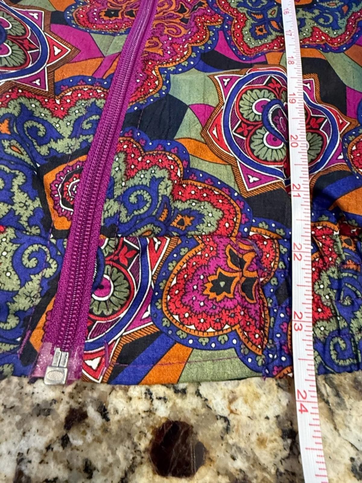 Lavenham Lavon retro 80s ornate multicolored zip up jacket SZ M Size M / US 6-8 / IT 42-44 - 10 Thumbnail
