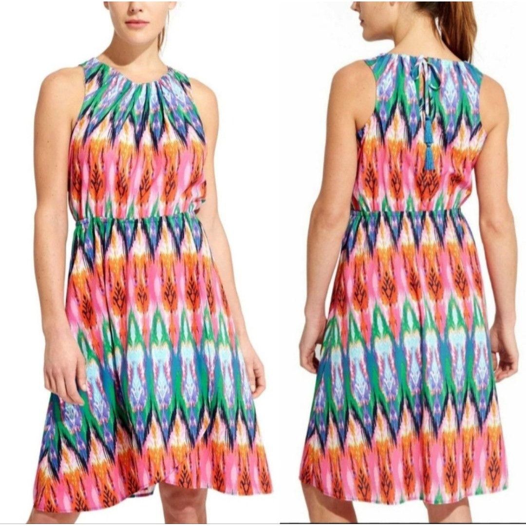 Athleta Athleta M Artsy Dress Tassels Sleeveless Ikat Martinique Ath Size M / US 6-8 / IT 42-44 - 7 Thumbnail