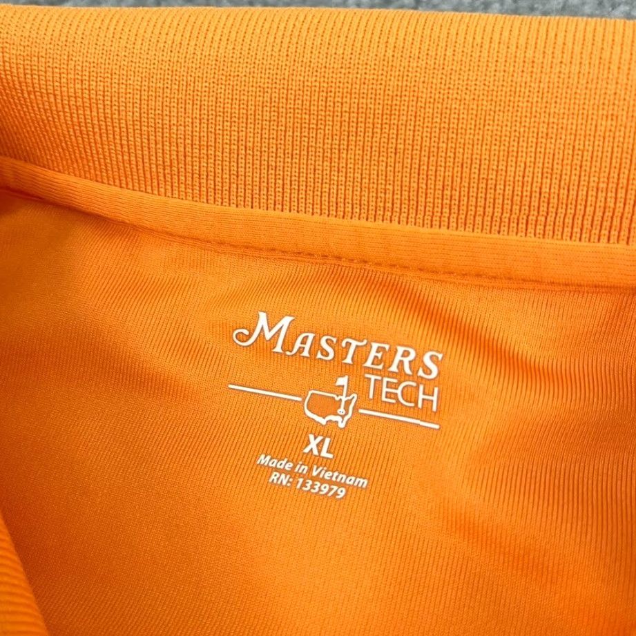 Vintage Masters Tech Polo Shirt Mens XL Orange Augusta Major Golf Performance Stretch Polo Shirt Size US XL / EU 56 / 4 - 4 Thumbnail