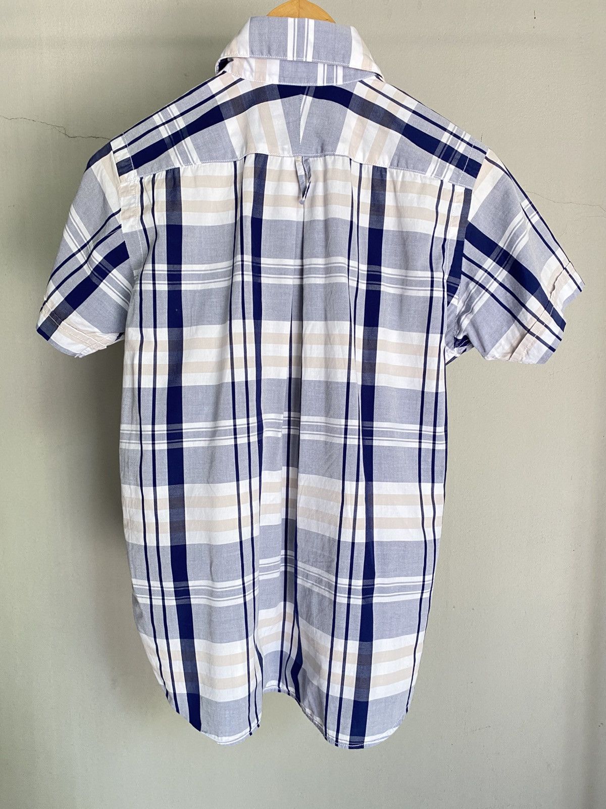 Haversack HAVERSACK Blue-White-Grey Plaid Short-Sleeve Shirt Size US S / EU 44-46 / 1 - 14 Thumbnail