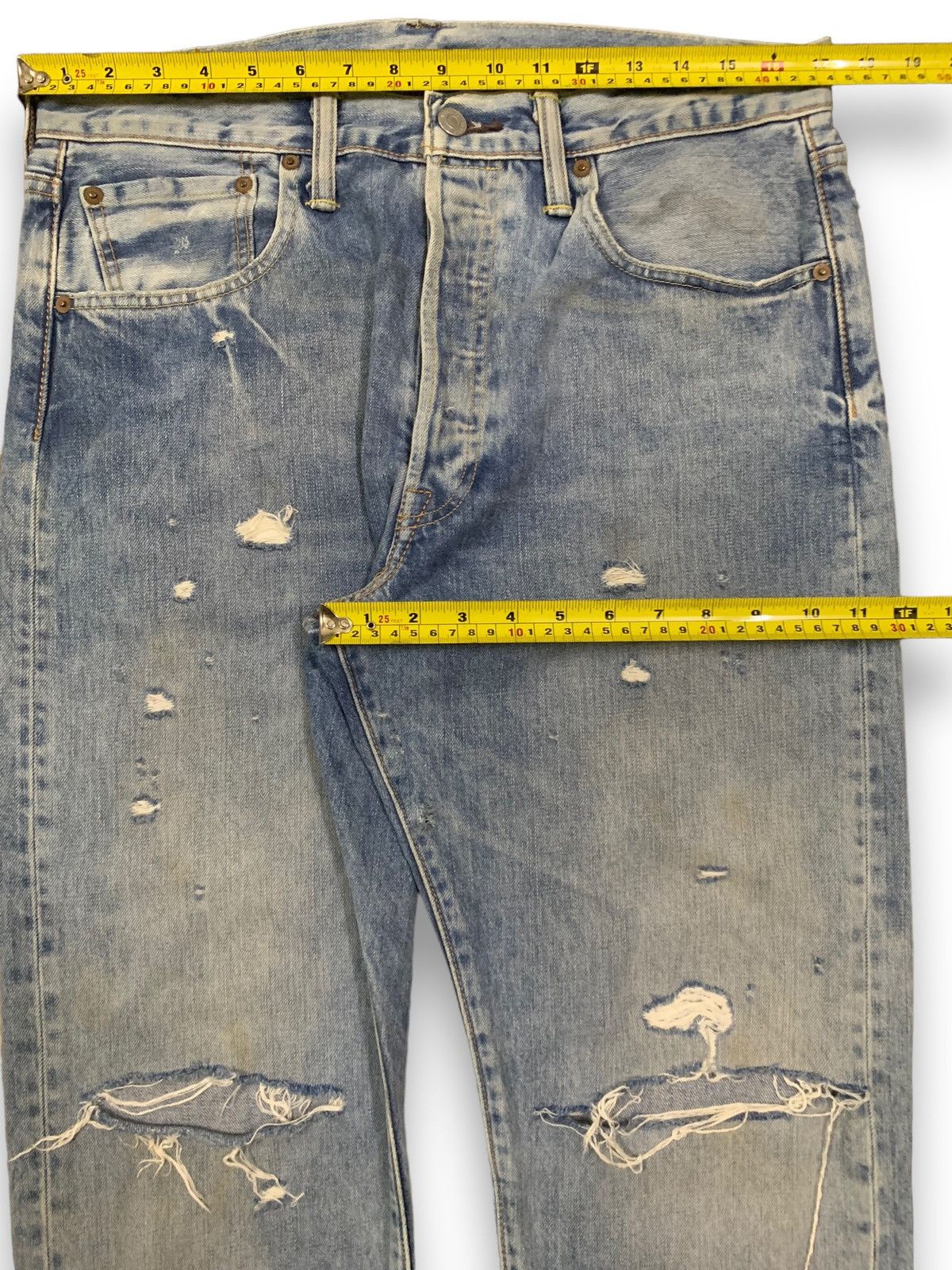 Levi's Vintage Clothing Vintage Y2K Levis 501CT Distressed Grunge Jeans Size 34x30 Size US 34 / EU 50 - 16 Thumbnail