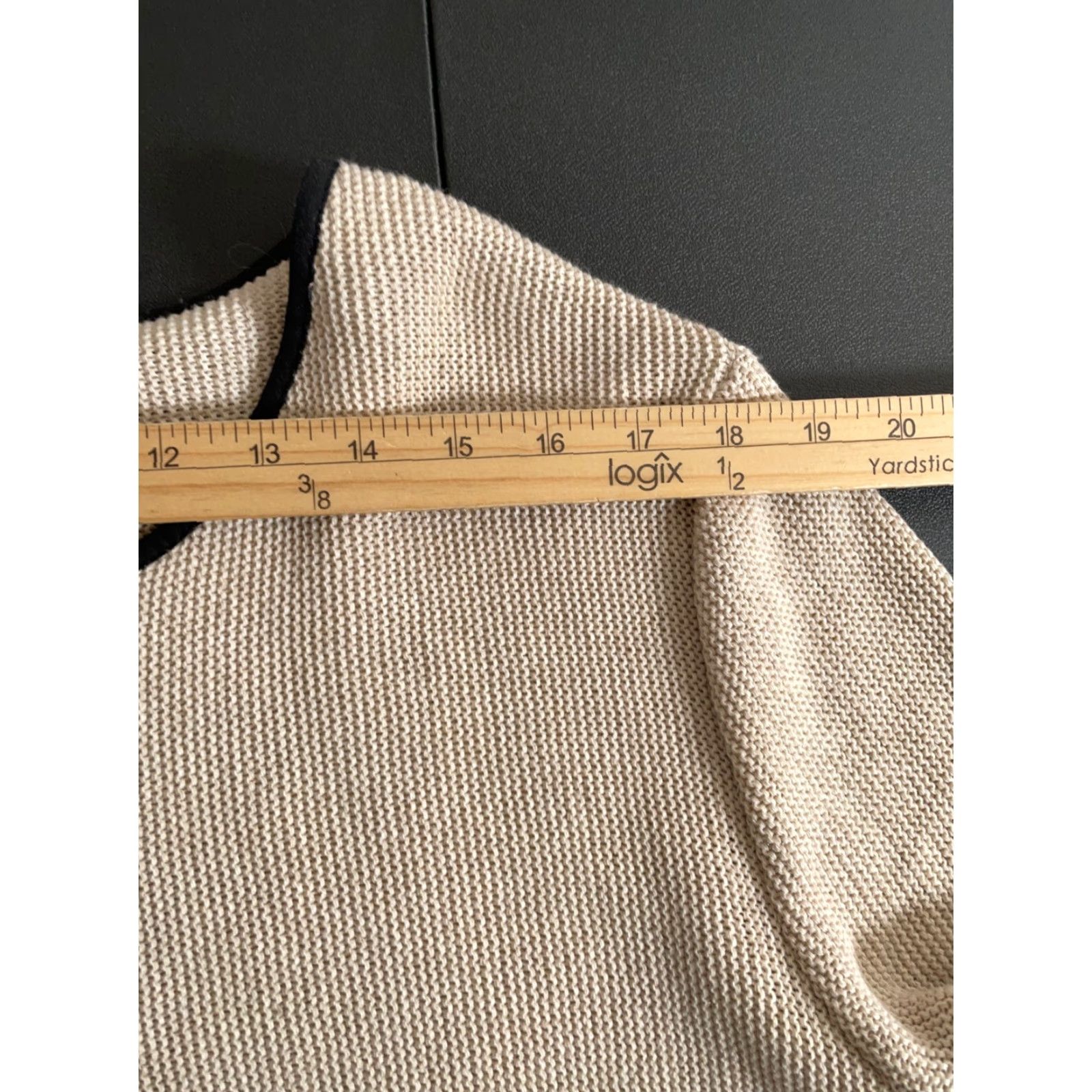 Vintage Tivoli Asymmetrical Cardigan Women's XL Beige Geometric Chunky-Knit Bohemian 90s Size XL / US 12-14 / IT 48-50 - 7 Thumbnail