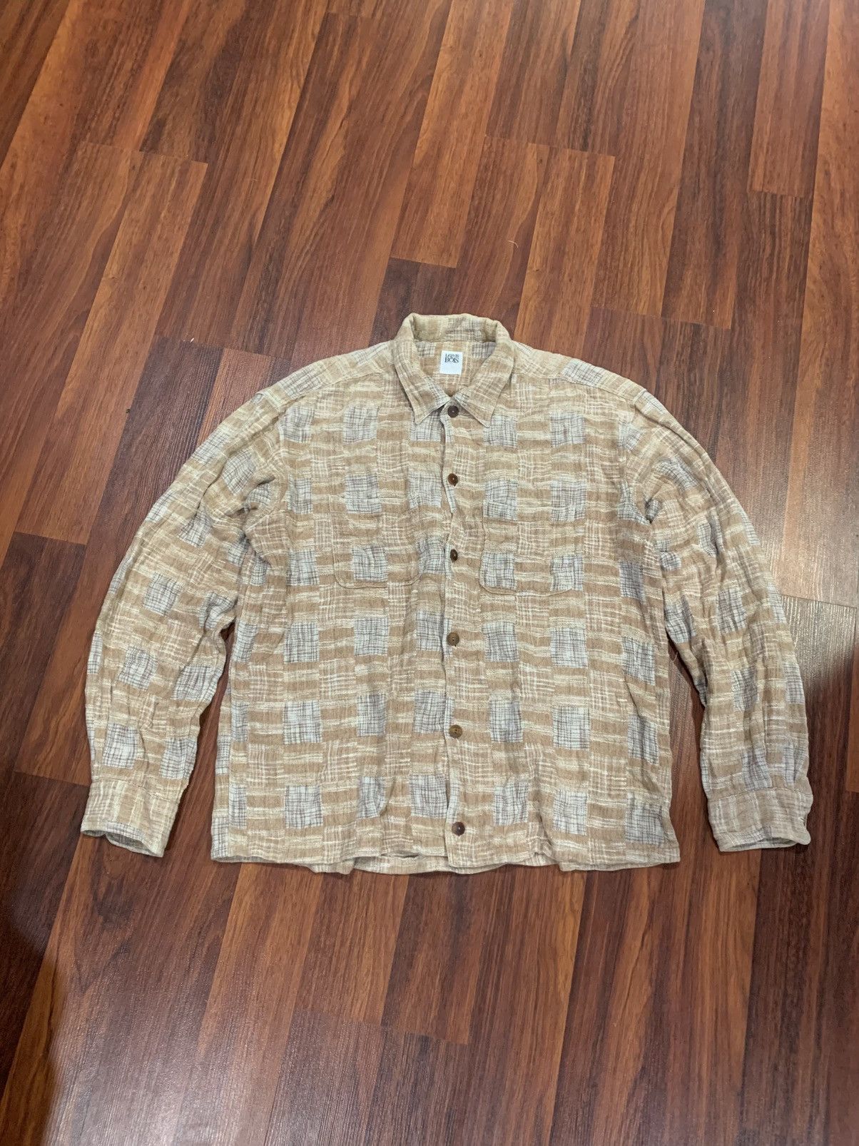 Japanese Brand Vintage Lesvis Bois Patchwork Double Pocket Shirt Size US XL / EU 56 / 4 - 1 Thumbnail