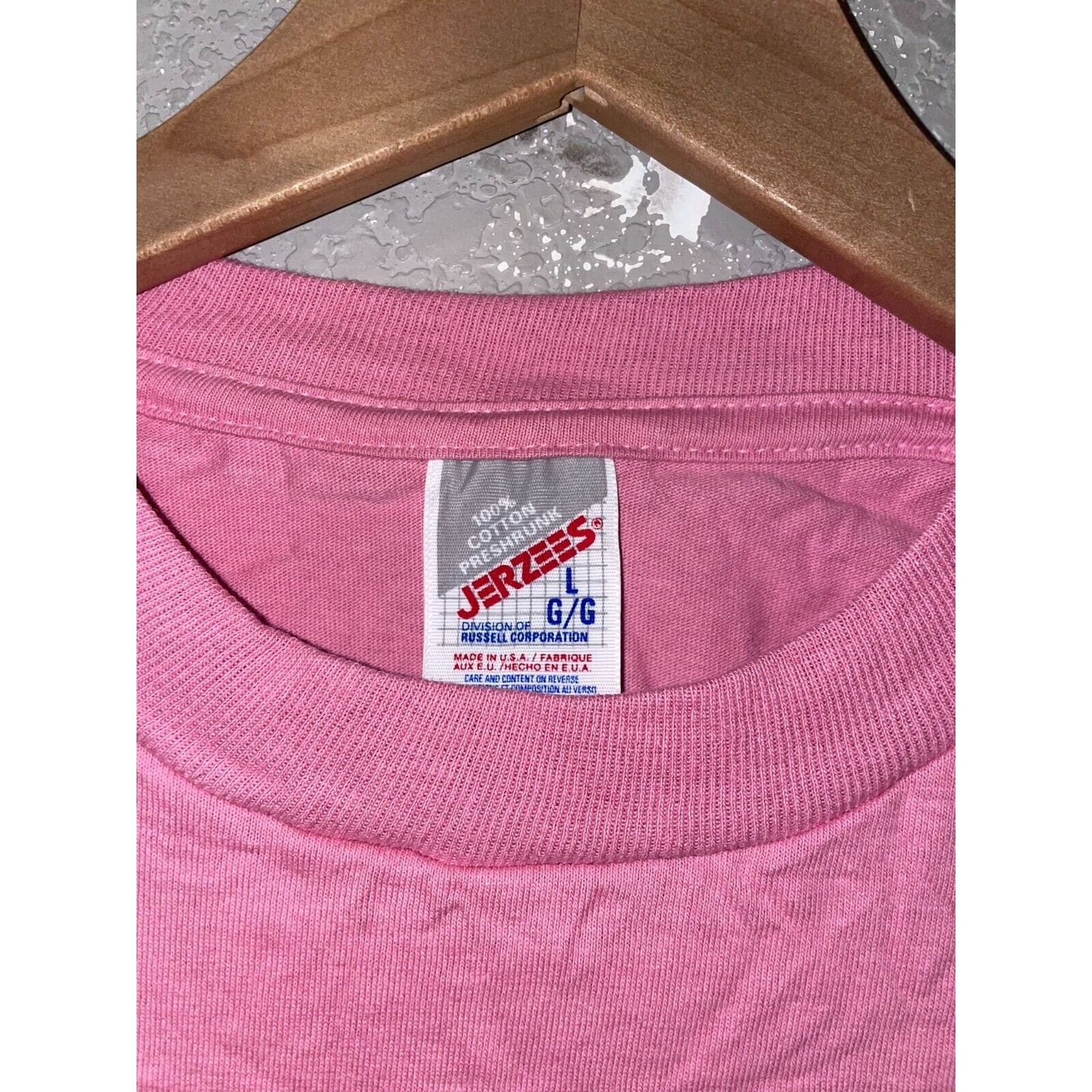 Jerzees Vintage Montana Pink Shirt Flower Wildflower Tee VTG 90s L Size US L / EU 52-54 / 3 - 5 Thumbnail