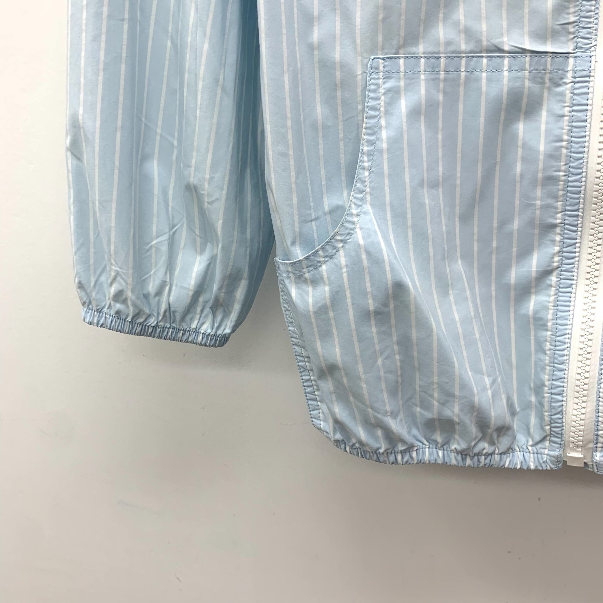 Dior Dior Light Blue Striped Hooded Cotton Blend Long-Sleeve Jack Size M / US 6-8 / IT 42-44 - 6 Thumbnail