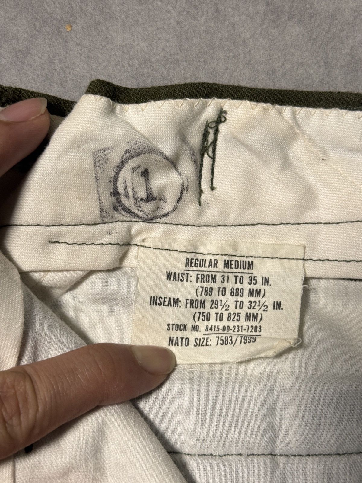 Vintage Vintage 70s US Military Wool Pants Size US 33 - 6 Thumbnail