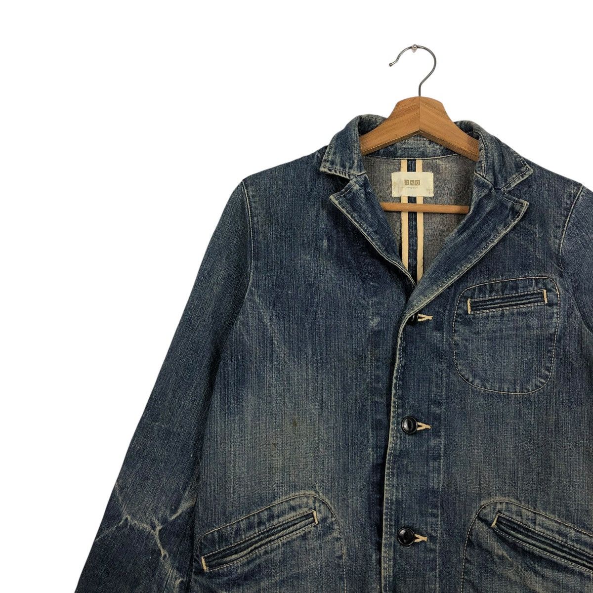 Japanese Brand 🔥VINTAGE CHORE DENIM JACKET BIKER DOMINGO ISSEY MIYAKE Size US S / EU 44-46 / 1 - 9 Thumbnail