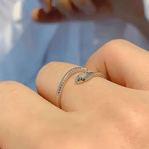 Other 925 Silver Plated Adjustable Snake Ring for Women Size ONE SIZE - 3 Thumbnail