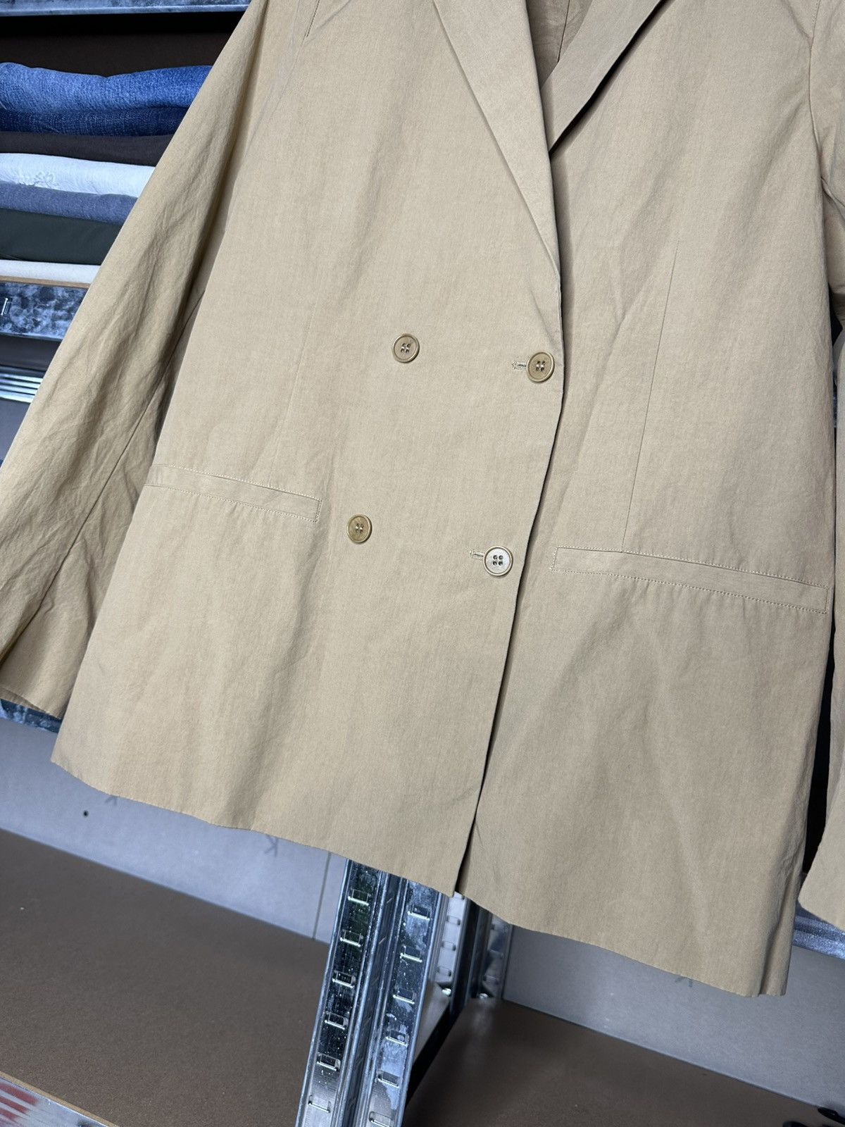 Cos COS Blazer 100% Cotton Beige Light Jacket Women’s Size 36 Size XS / US 0-2 / IT 36-38 - 4 Thumbnail