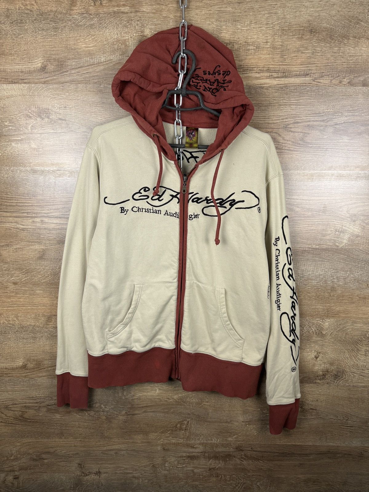 Christian Audigier × Ed Hardy × Vintage Vintage Ed Hardy by Christian Audigier zip hoodie jacket y2k Size US S / EU 44-46 / 1 - 25 Thumbnail
