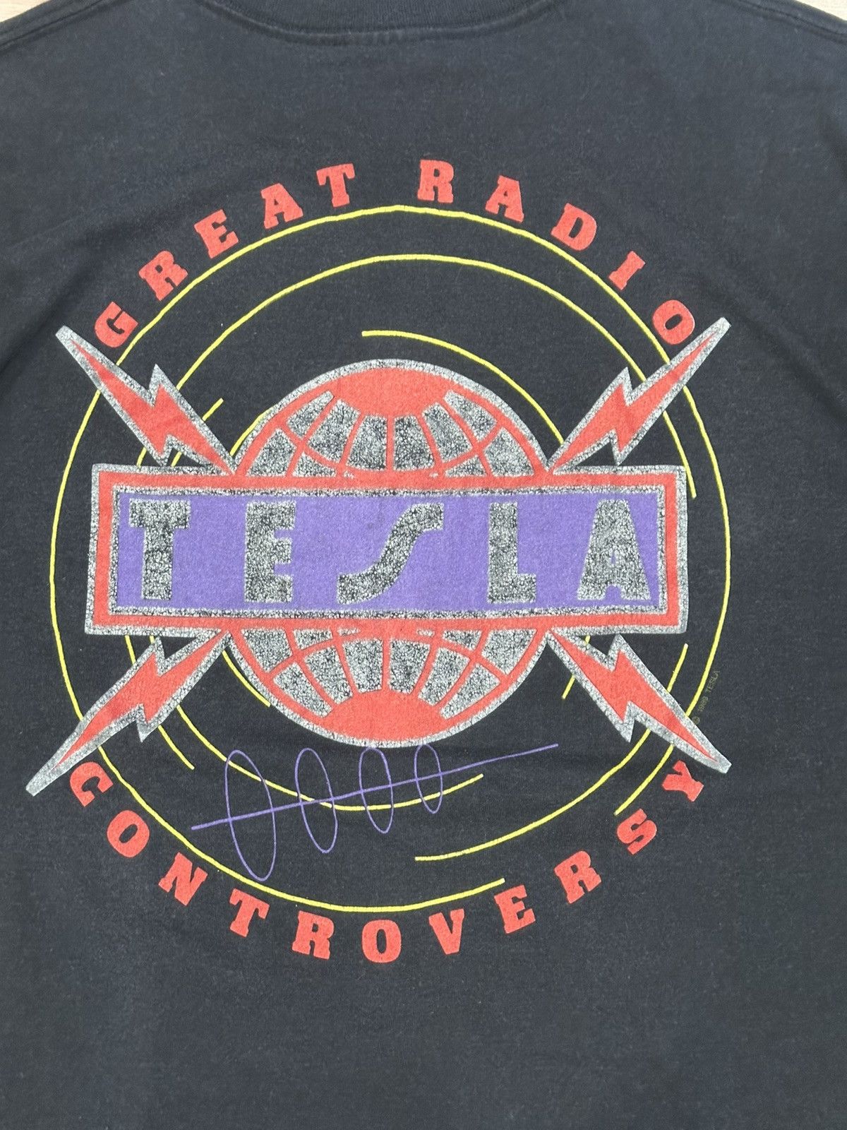 Band Tees Vintage 1988 Tesla Great Radio Controversy Tee Size Large Size US L / EU 52-54 / 3 - 5 Thumbnail