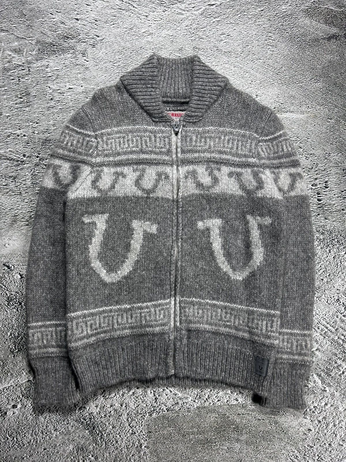 True Religion True Religion vintage grey zip sweater Y2K alpaca merino Size US M / EU 48-50 / 2 - 1 Thumbnail