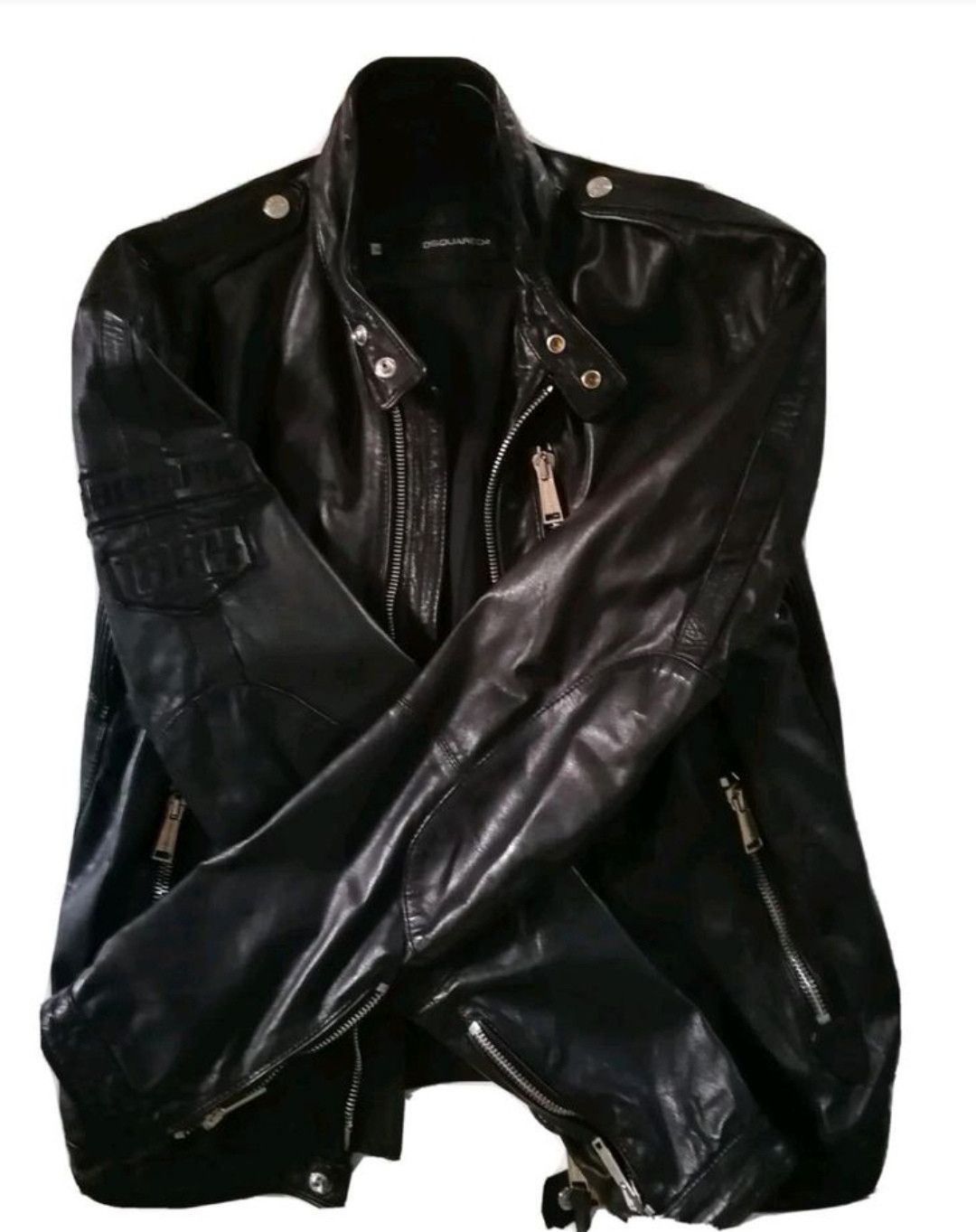 Dsquared2 ORIGINAL DSQUARED2 S/S 08 MOTORCYCLE BIKER LEATHER JACKET 52 Size US L / EU 52-54 / 3 - 13 Thumbnail