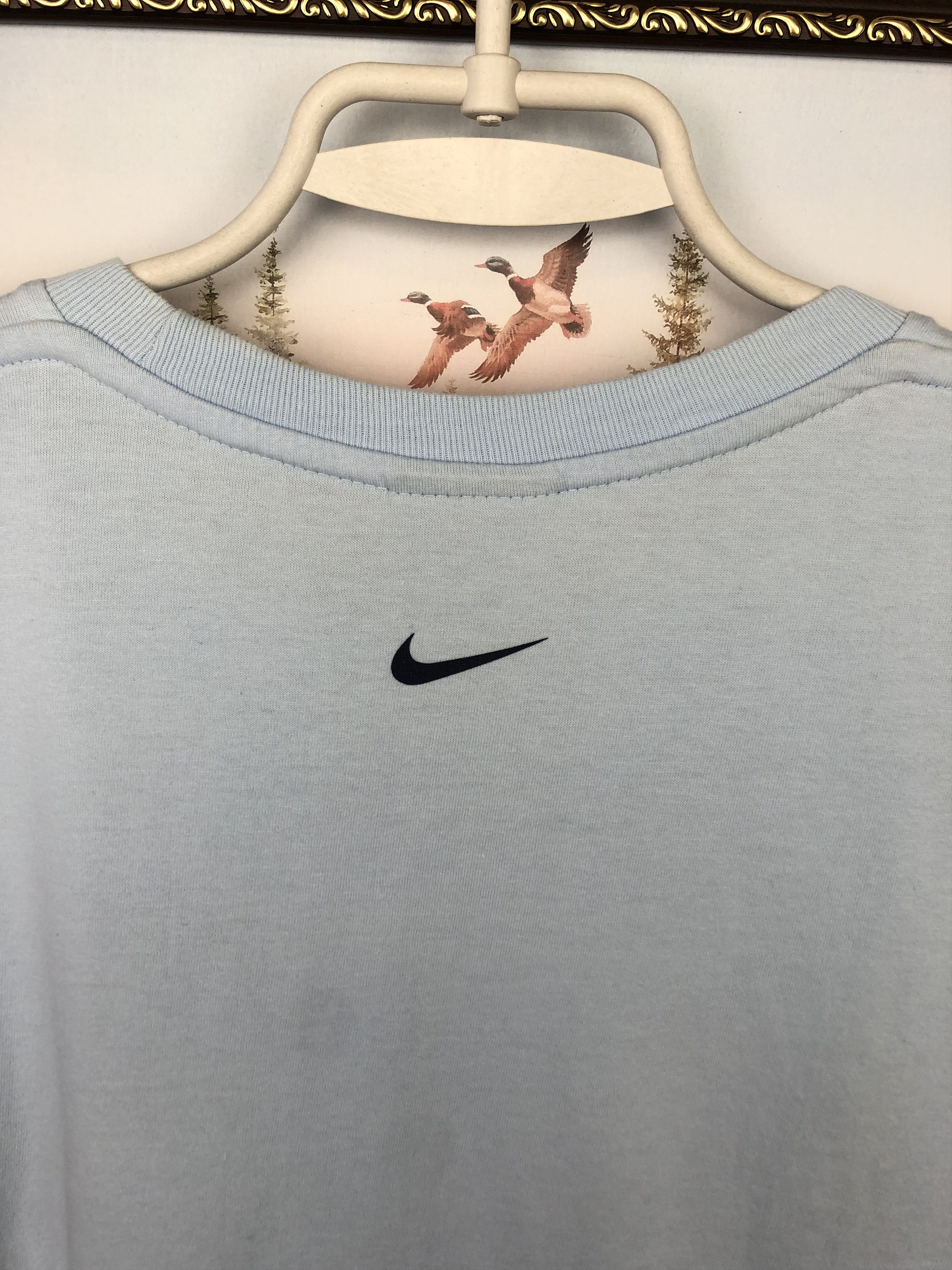 Nike Vintage Nike Center Big Logo Swoosh Blue Tee Shirt Mens Rare Size US M / EU 48-50 / 2 - 8 Thumbnail
