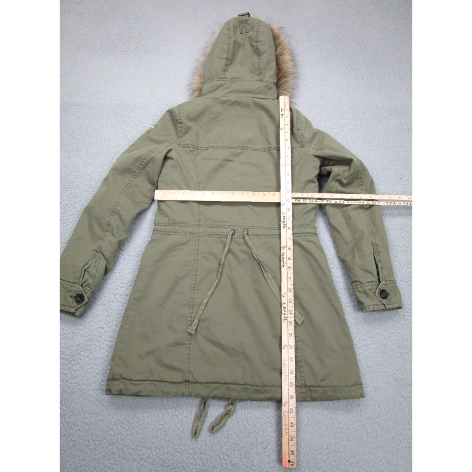 Abercrombie & Fitch VINTAGE Abercrombie & Fitch Jacket Parka Coat Fur Hoodie Lined S Green Womens Size S / US 4 / IT 40 - 7 Thumbnail