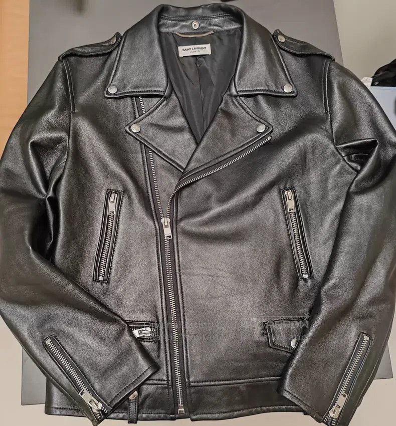 Saint Laurent Paris Saint Laurent Paris Motorcycle Leather Jacket i Size US L / EU 52-54 / 3 - 1 Thumbnail