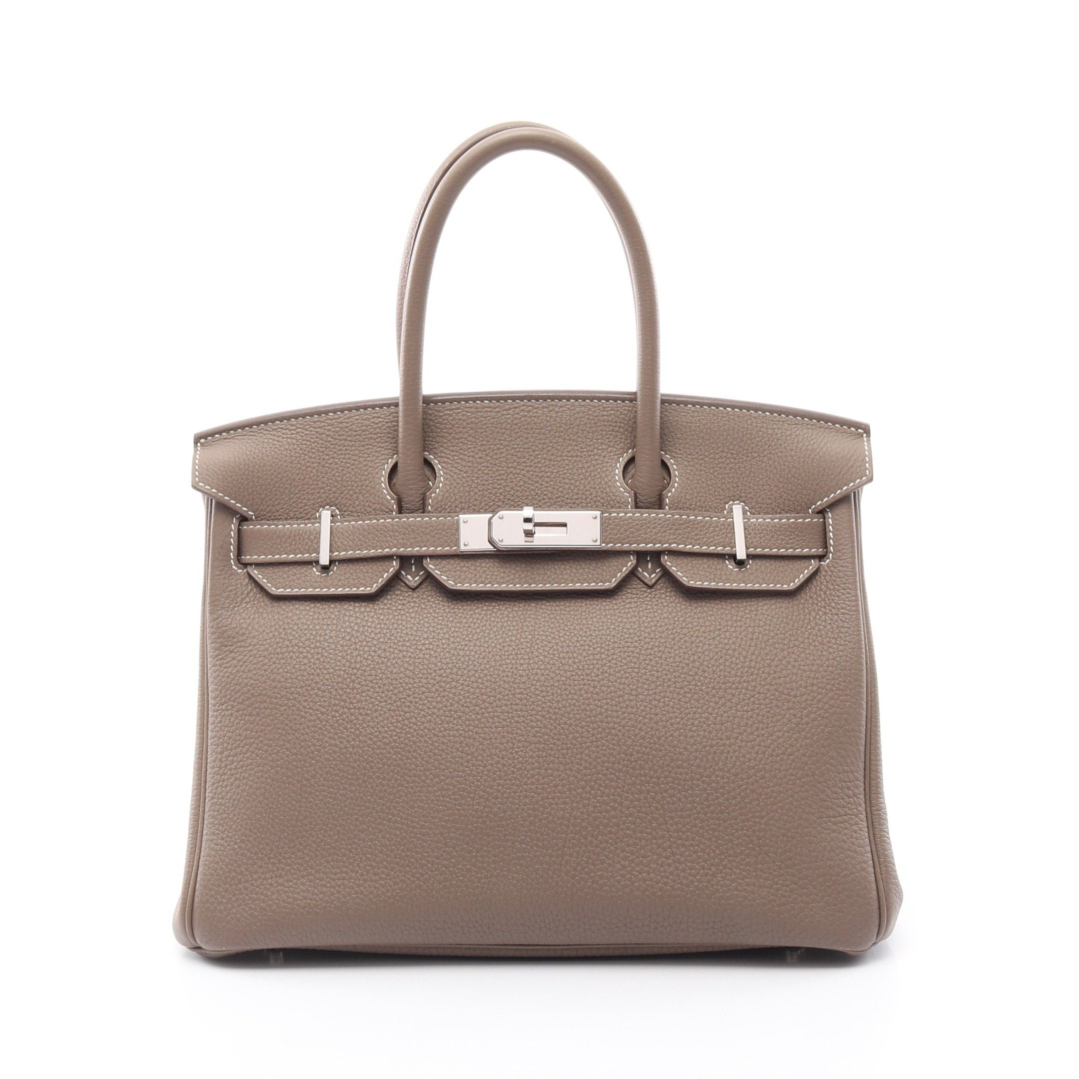 Hermes Hermes Birkin 30 Etoupe Handbag Togo Gray Brown Silver Hardware A Stamp Size ONE SIZE - 1 Thumbnail