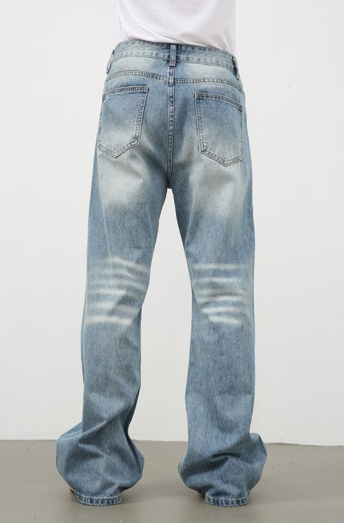 Japanese Brand × Jean Men's washed loose straight flared jeans Size US 32 / EU 48 - 6 Thumbnail