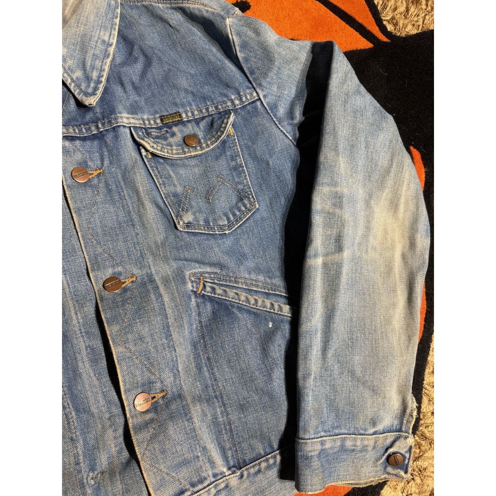 Band Tees × Vintage Vintage 70s Allman Brothers Jean Jacket Maverick Sanforset Size US M / EU 48-50 / 2 - 4 Thumbnail
