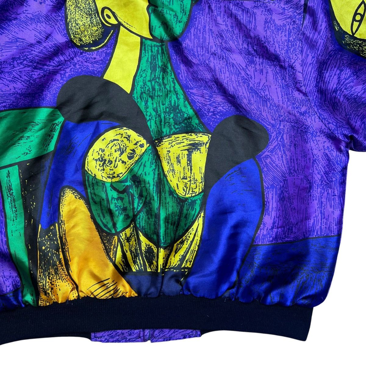 Other 1980s Picasso Abstract All Over Print Art Silk Satin Jacket Size XL / US 12-14 / IT 48-50 - 13 Thumbnail