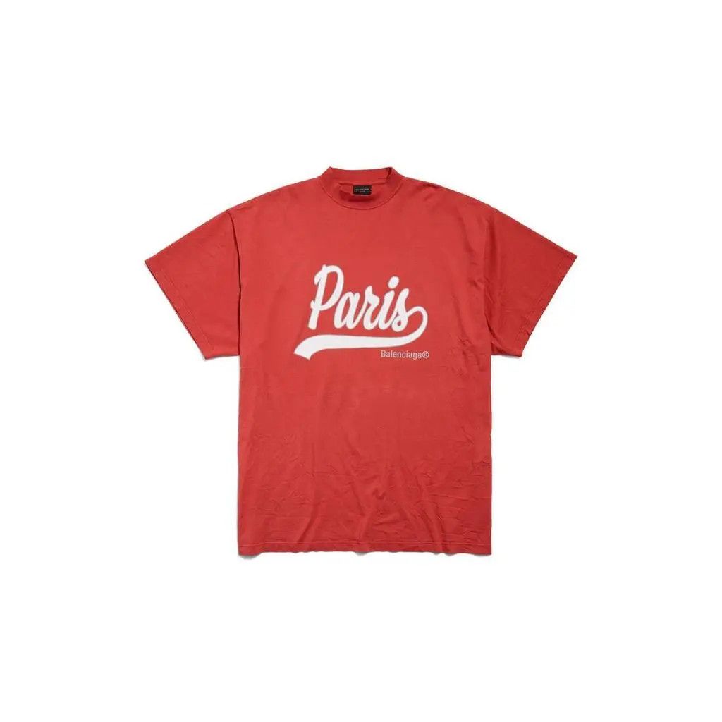 o1srvl11e0325 Enjoy Paris T-Shirt Oversized in Red