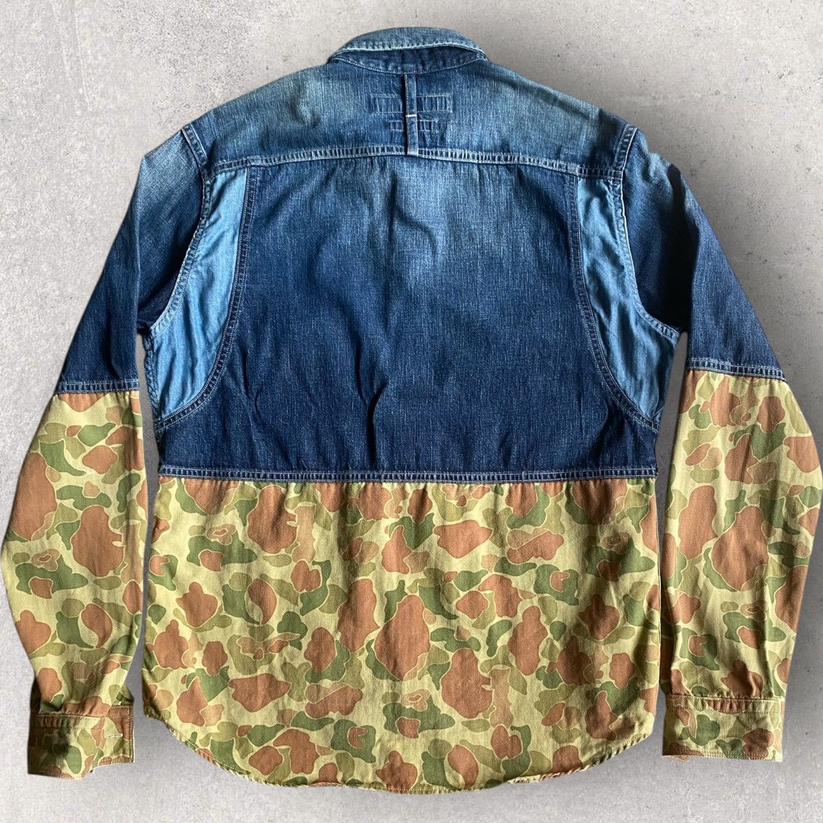 FDMTL FDMTL Denim Mix Camo Shirt Size US XL / EU 56 / 4 - 3 Thumbnail