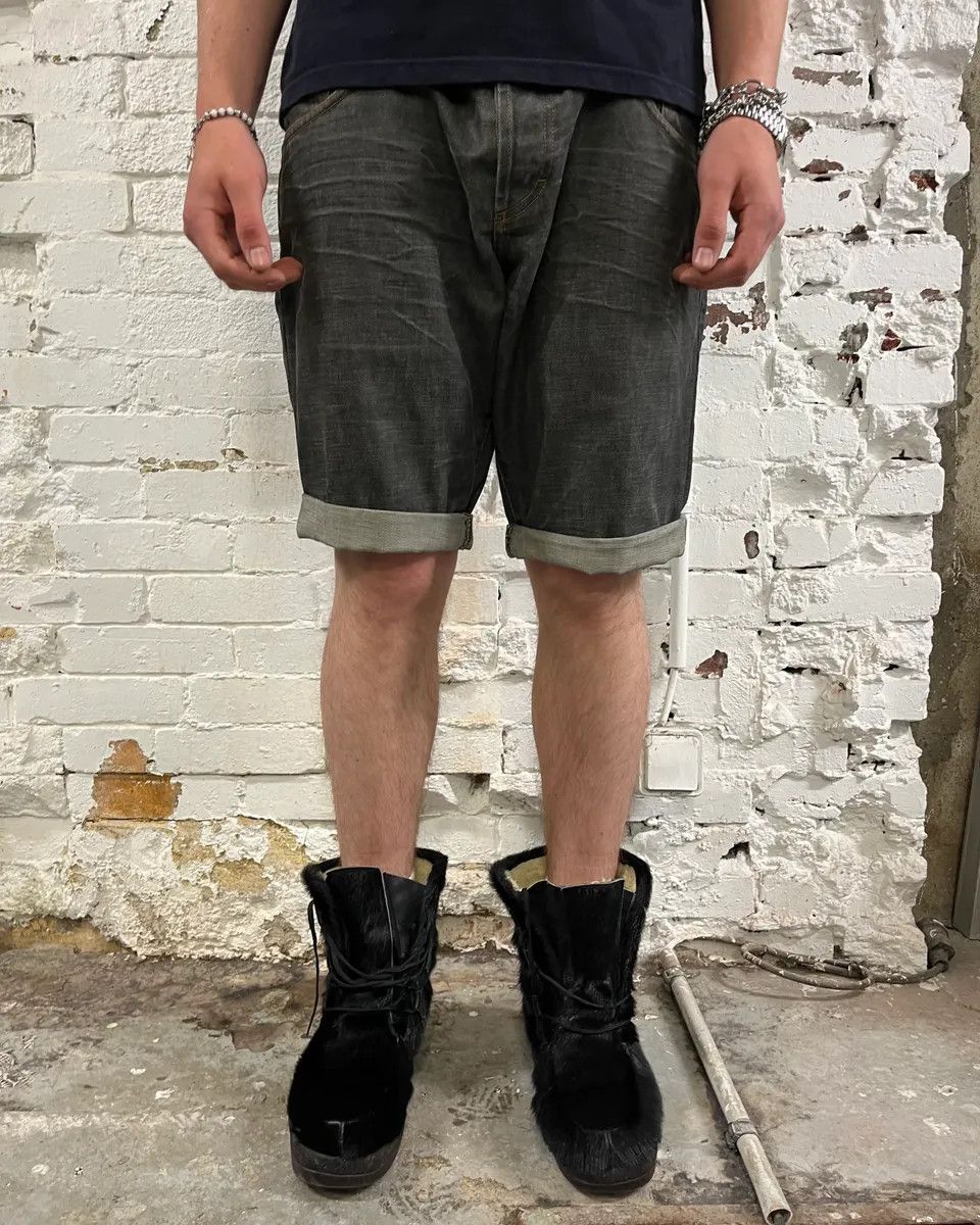 Dolce & Gabbana AW2003 Dolce & Gabbana Double Waisted Grey Denim Shorts Size US 33 - 2 Thumbnail