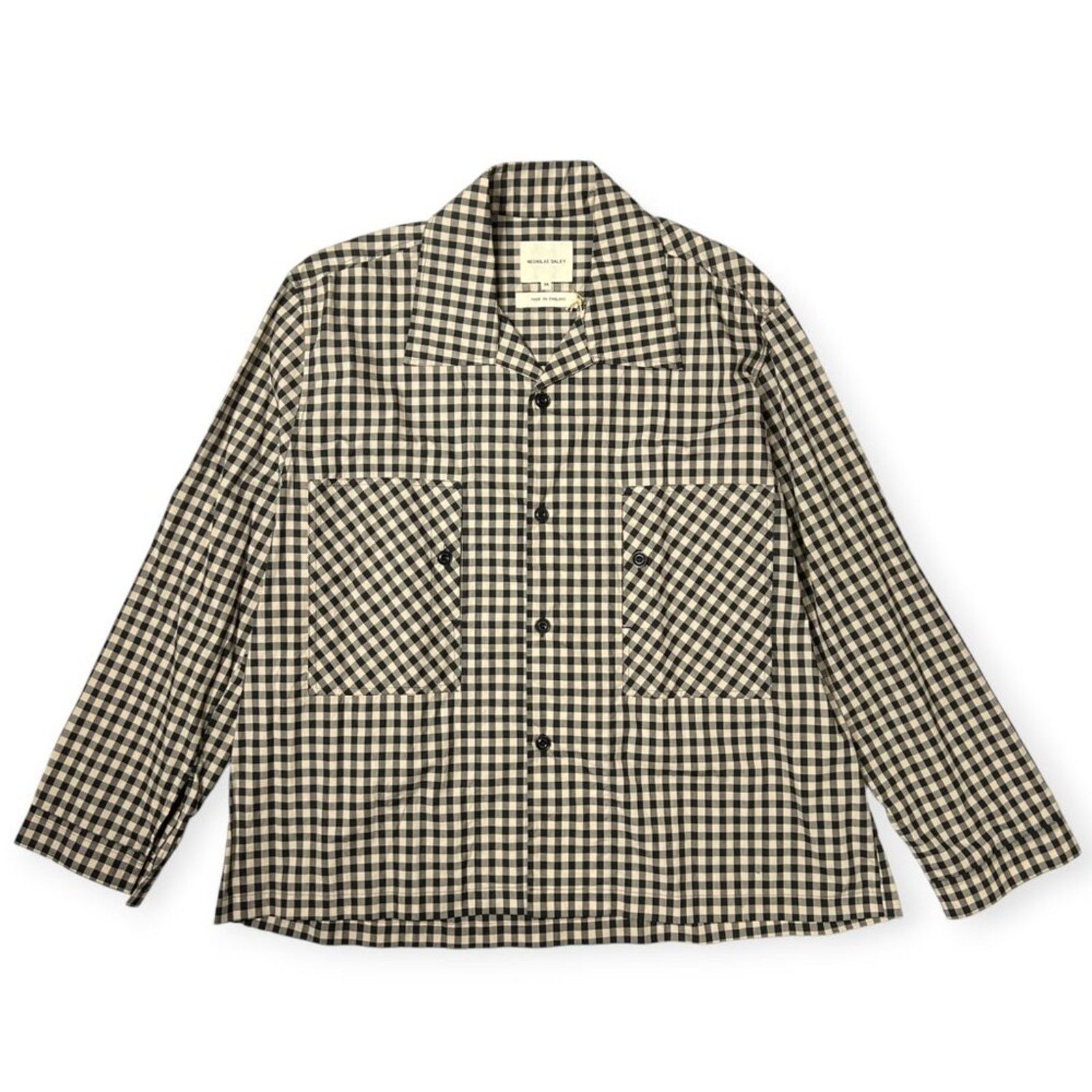Nicholas Daley Nicholas Daley Two Pocket Gingham Cotton Shirt M NWT Size US M / EU 48-50 / 2 - 1 Thumbnail