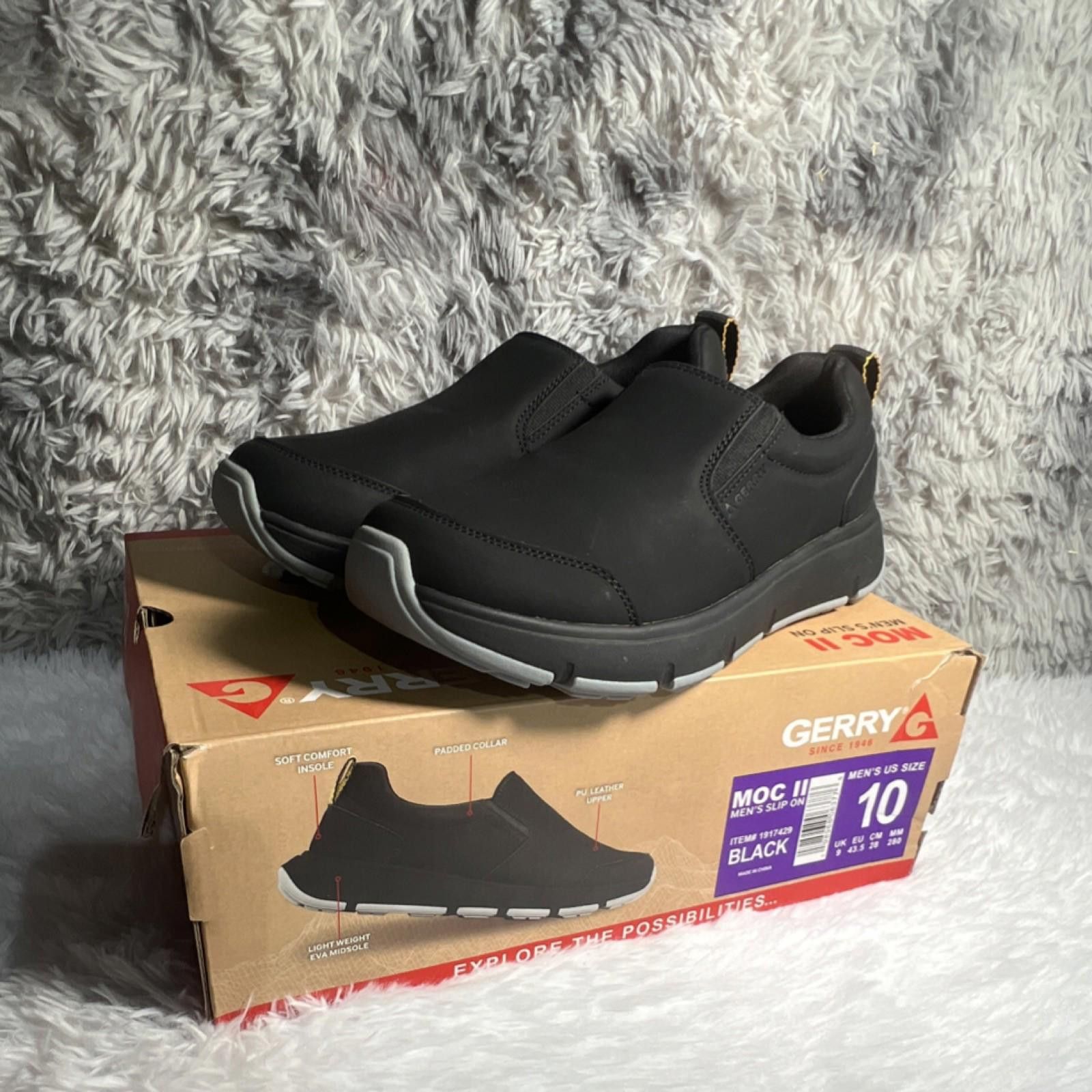 Gerrit Jacob Gerry MOC II Black Men's Athletic Sneaker Slip On Size US 10 / EU 43 - 1 Thumbnail