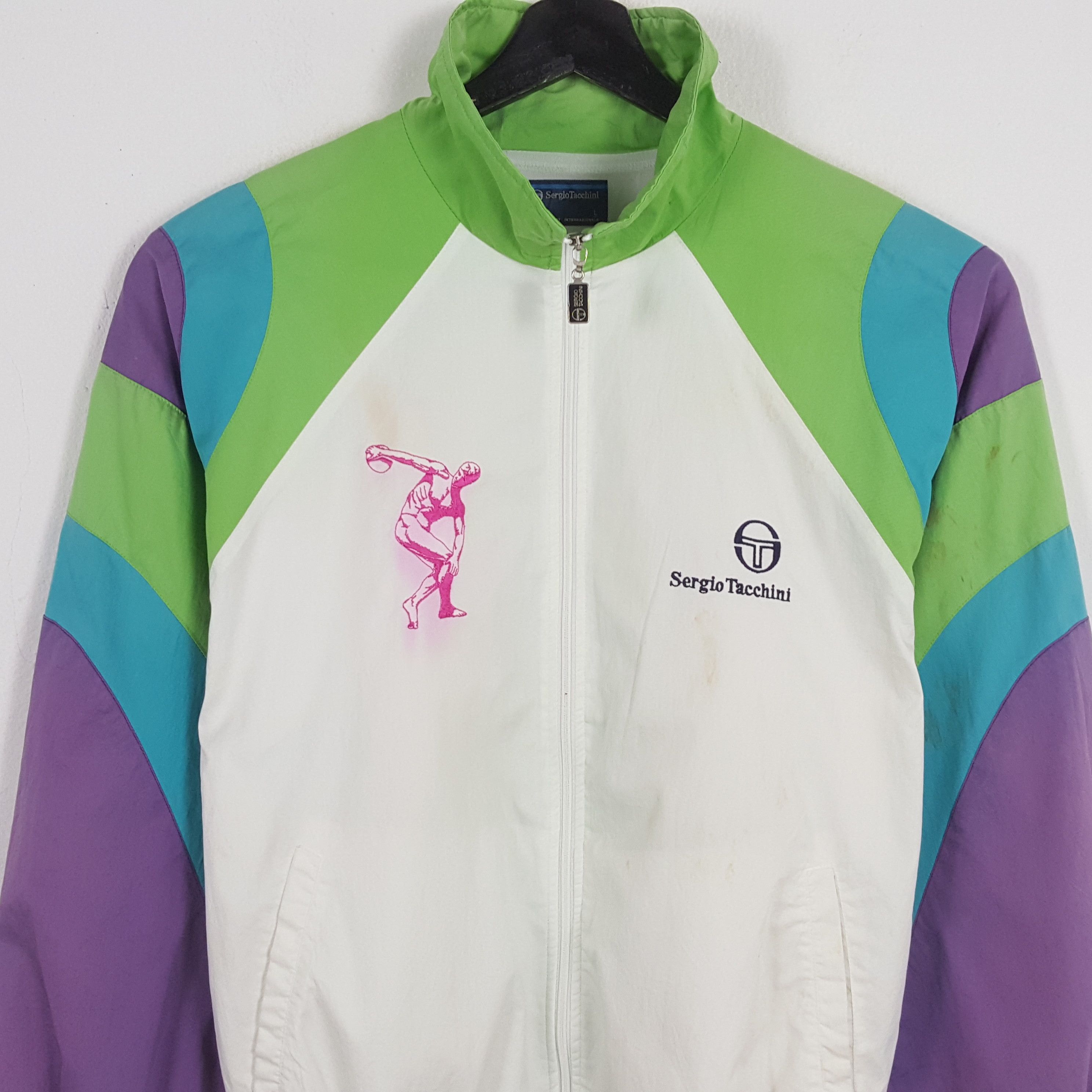 Japanese Brand × Sergio Tacchini × Vintage SERGIO TACCHINI Sportswear Style Windbreaker Jacket Size US L / EU 52-54 / 3 - 2 Thumbnail