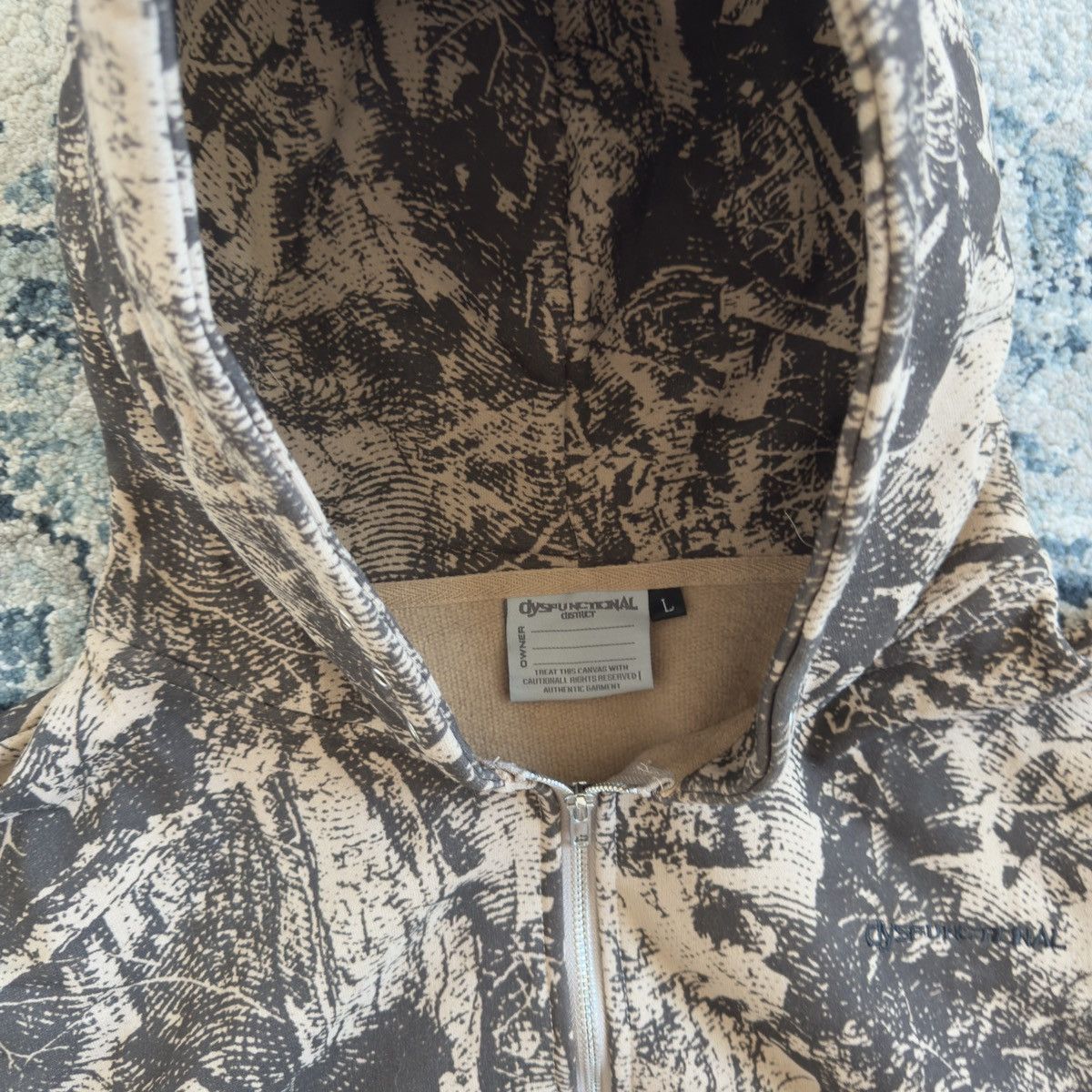 Vintage Vintage Camo Zip up Hoodie Size US L / EU 52-54 / 3 - 3 Thumbnail