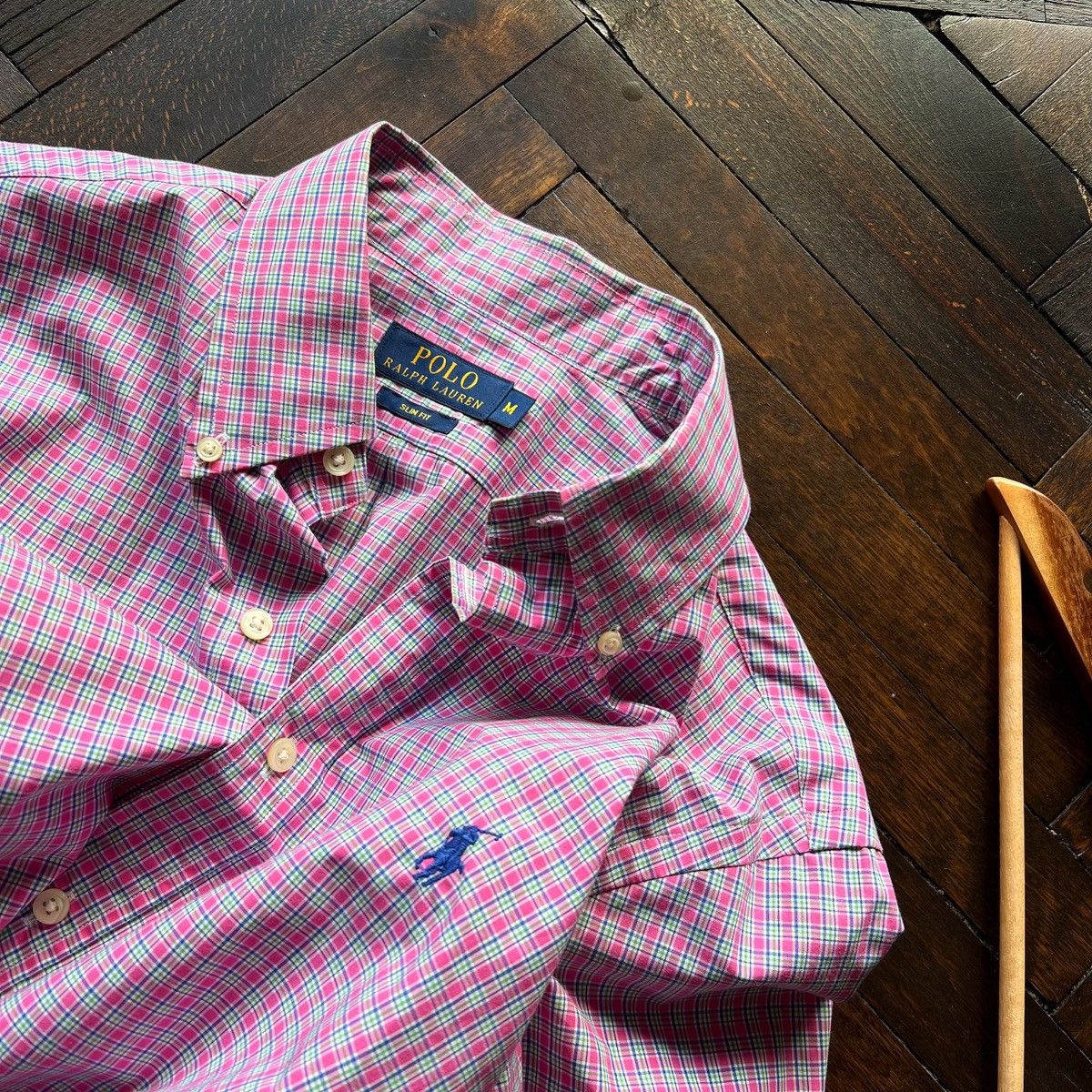 Polo Ralph Lauren × Ralph Lauren Polo Ralph Lauren Mens Slim Fit Checked LS Button Down Shirt Size US M / EU 48-50 / 2 - 6 Thumbnail